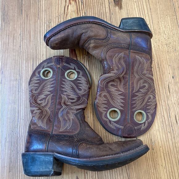 Ariat Hertiage Roughstock western brown‎ leather mens cowboy boots SIZE 9D main image 5